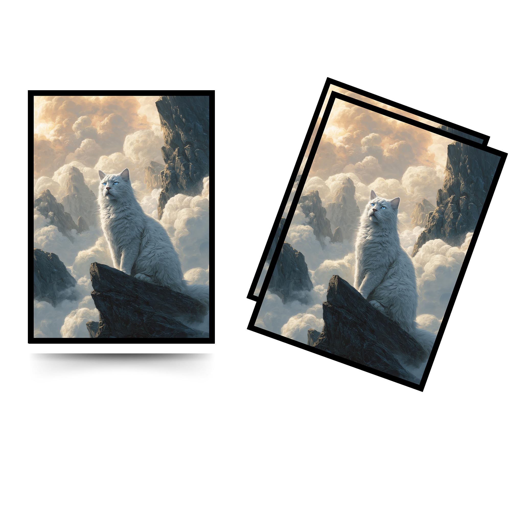 Trading Card Sleeves – 100 Count – Smooth Matte Art Back & Clear Front (66 x 92 mm) – Fits Standard Cards, MTG, Sports & Collector Decks - Skywatcher