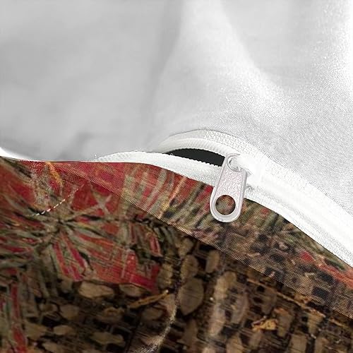 Miniatura 7 de Juego de edredón rústico de cabaña de campo, ligero, reversible, con alce y oso, juego de colcha con estampado de pino y luna, decoración de casa de