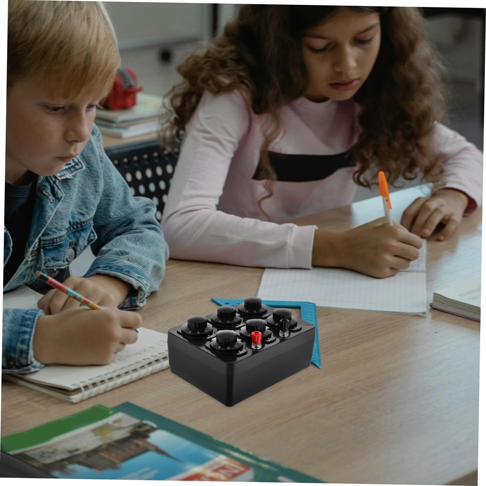 Gatuida Boîte de Résistance Variable de Précision 6 Chiffres 0-99999,9 pour Expériences Électriques Laboratoire, Plastique et Métal, Outil pour Étudiants