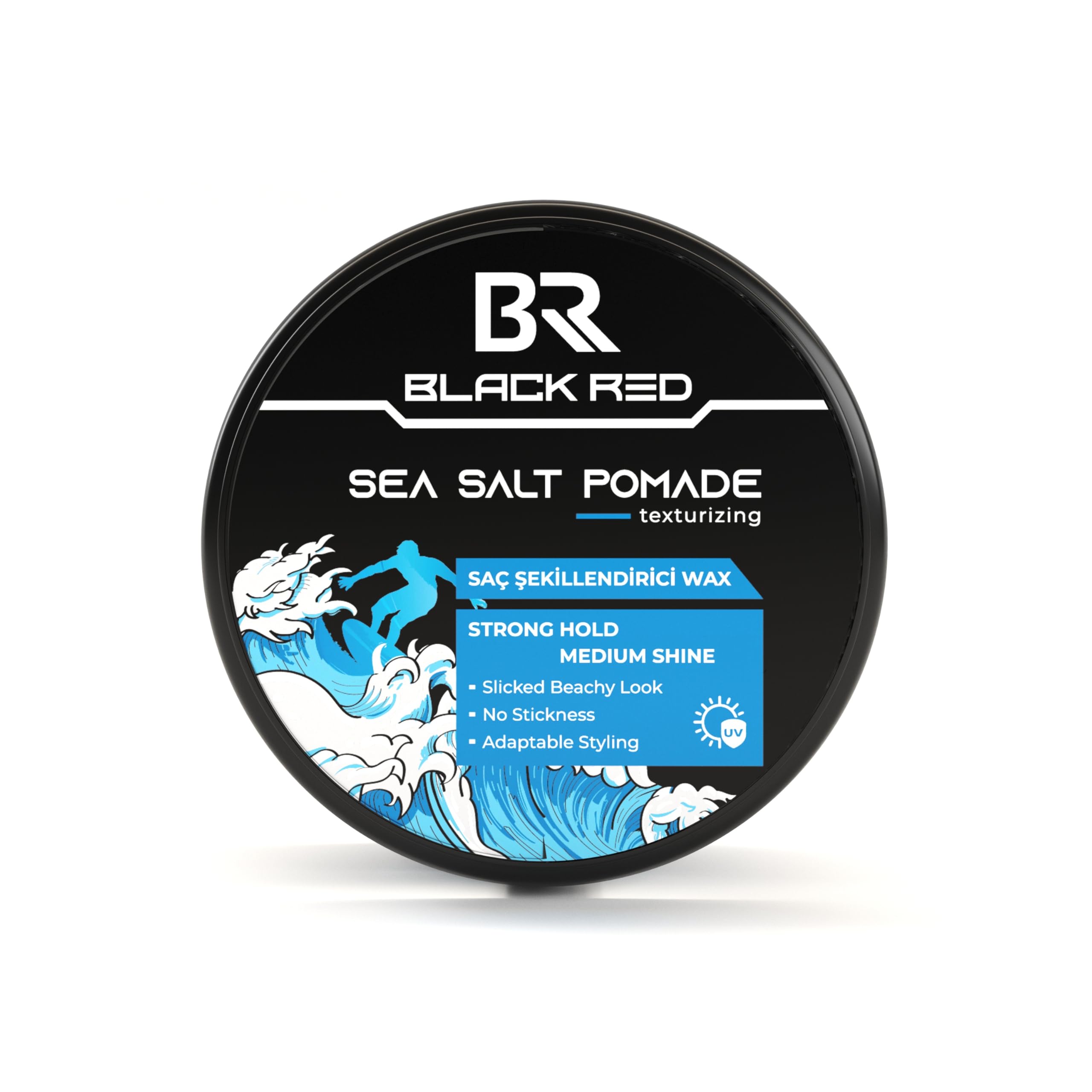 Black Red Sea Salt Pomade for Men 120ml, Blue, 120 g (Pack of 1)