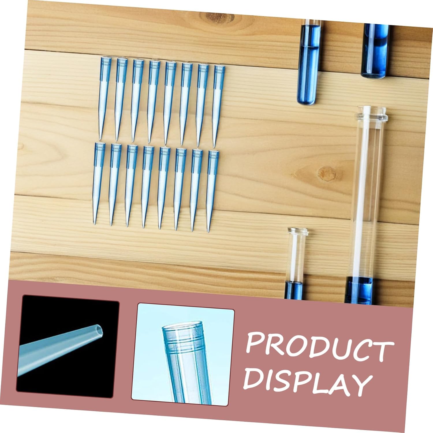 Hemobllo 500Pcs Transparent Pipette Tips Plastic Nozzle for Liquid Dispensing for Laboratory School and DIY Experiments Capacity