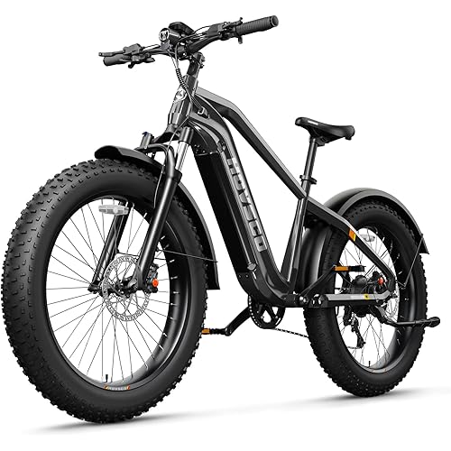 HOVSCO 26" Electric Bike for Adults, 1500W Peak Motor, 48V 20AH Removable Battery, 4.0" Fat Tires, Aluminum Frame, Hydraulic Disc Brakes, APP Control, Off-Road E-Bike