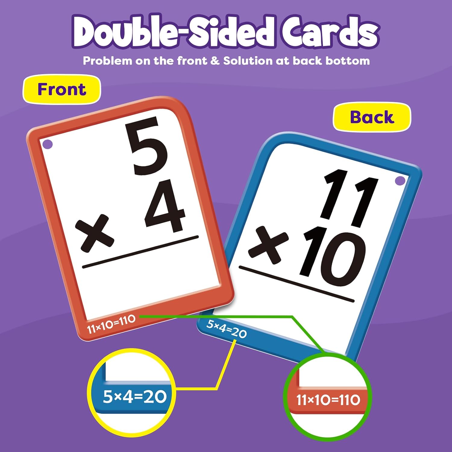 Torlam Math Flash Cards Math Board,Math Games Manipulatives Times Table Chart Fun Learning Interactive Practice Kit for Kids,Multiplication,Division,Addition,Subtraction Flash Card Pack Toys for Kids