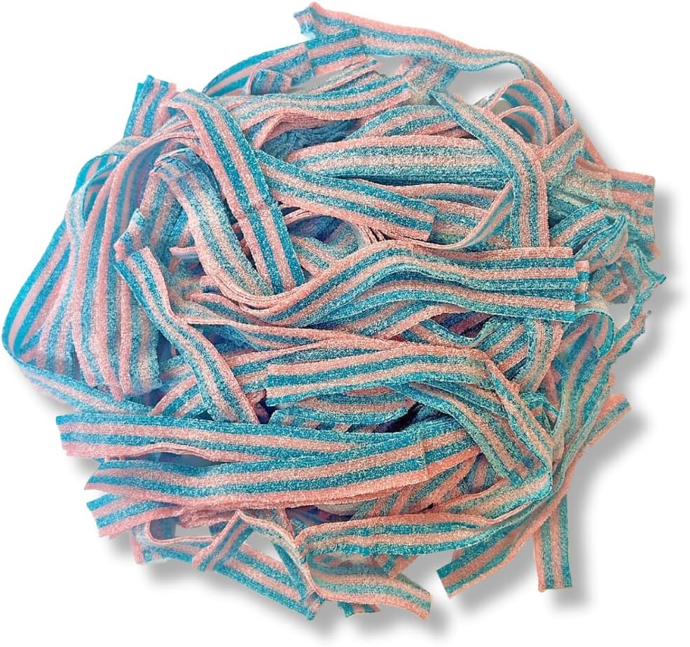 Sour Power Premium Candy Belts, Cotton Candy, 6.6 lb