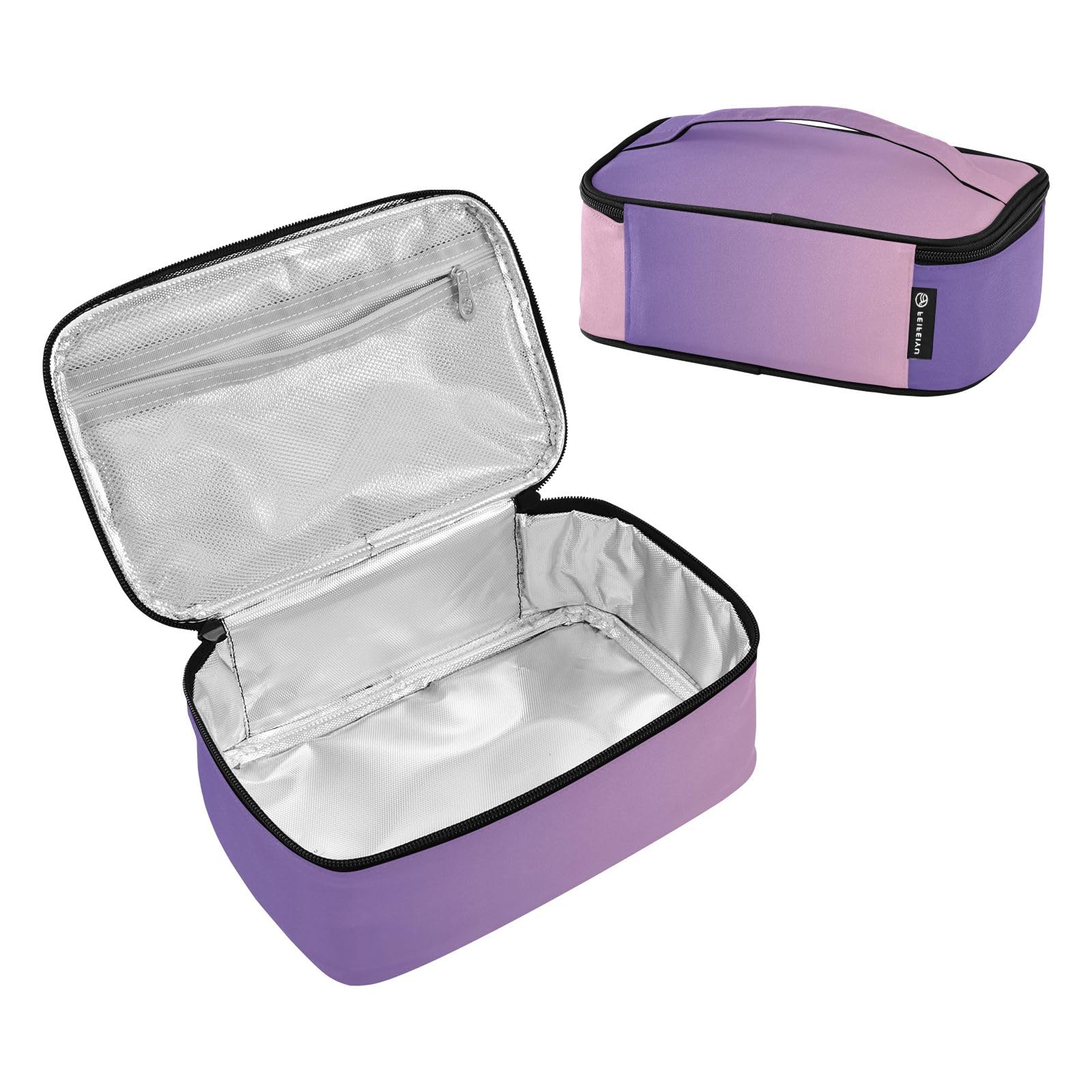 Borsa Termica Pranzo CHIFIGNO, 3,5L, Sfumature Blu Rosa, Isolata, Per Ufficio E Picnic