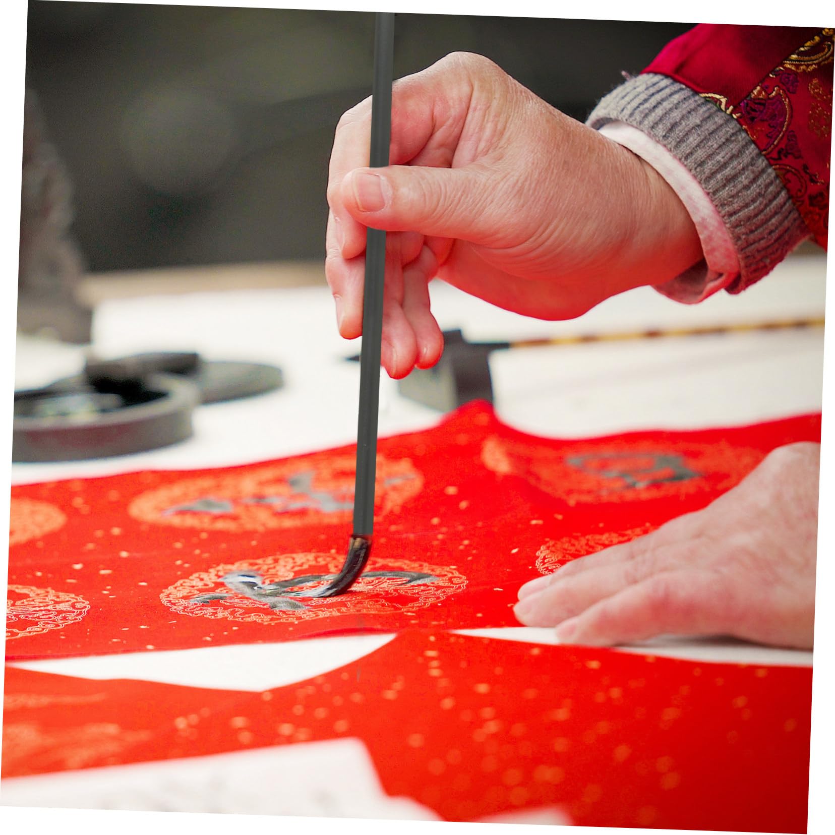 AUTSUPPL 7Pcs Traditional Calligraphy Brush for Beginners Fine Tip Art Pens for Chinese Painting Portable Wolf Hair Brushes for Calligraphy Practice and Unique Character Creation