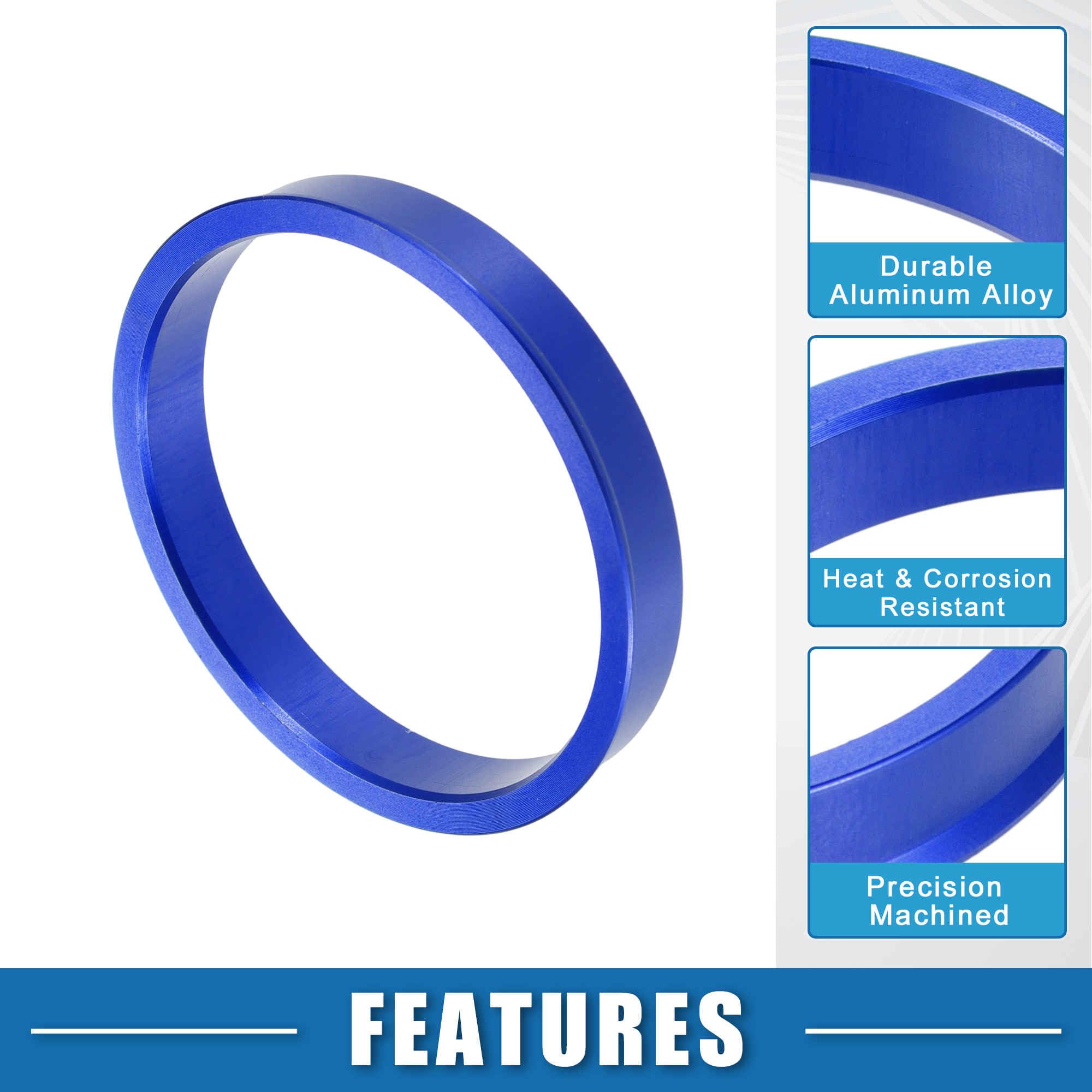 A ABSOPRO Juego de 4 Anillos Centradores de Buje de Coche OD 72.6mm A ID 67.1mm Anillos Centradores de Buje Espaciador de Centro de Rueda de Aleación de Aluminio Azul