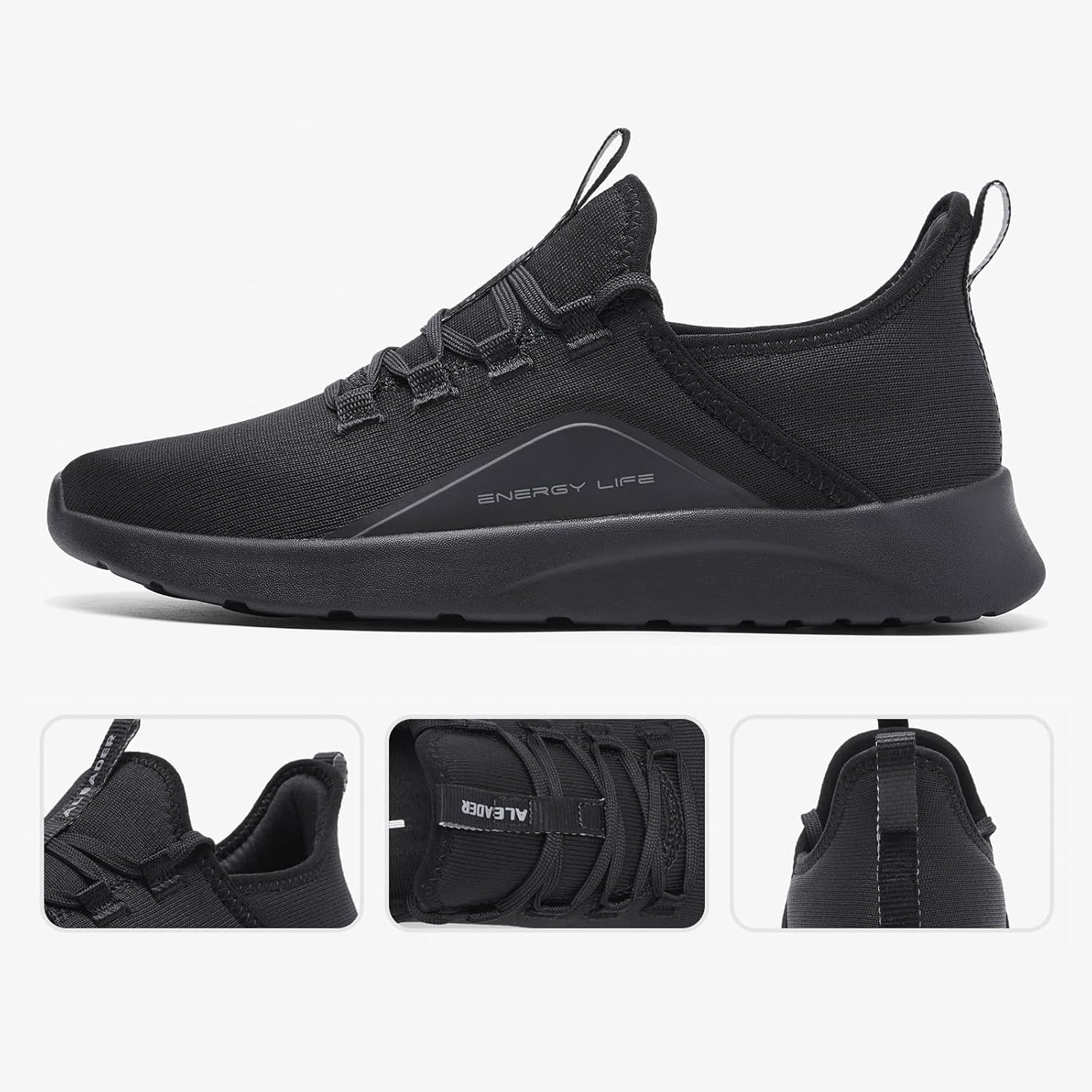 ALEADER Men's Energycloud Slip On Running Walking Shoes Cushion Lightweight Sneakers