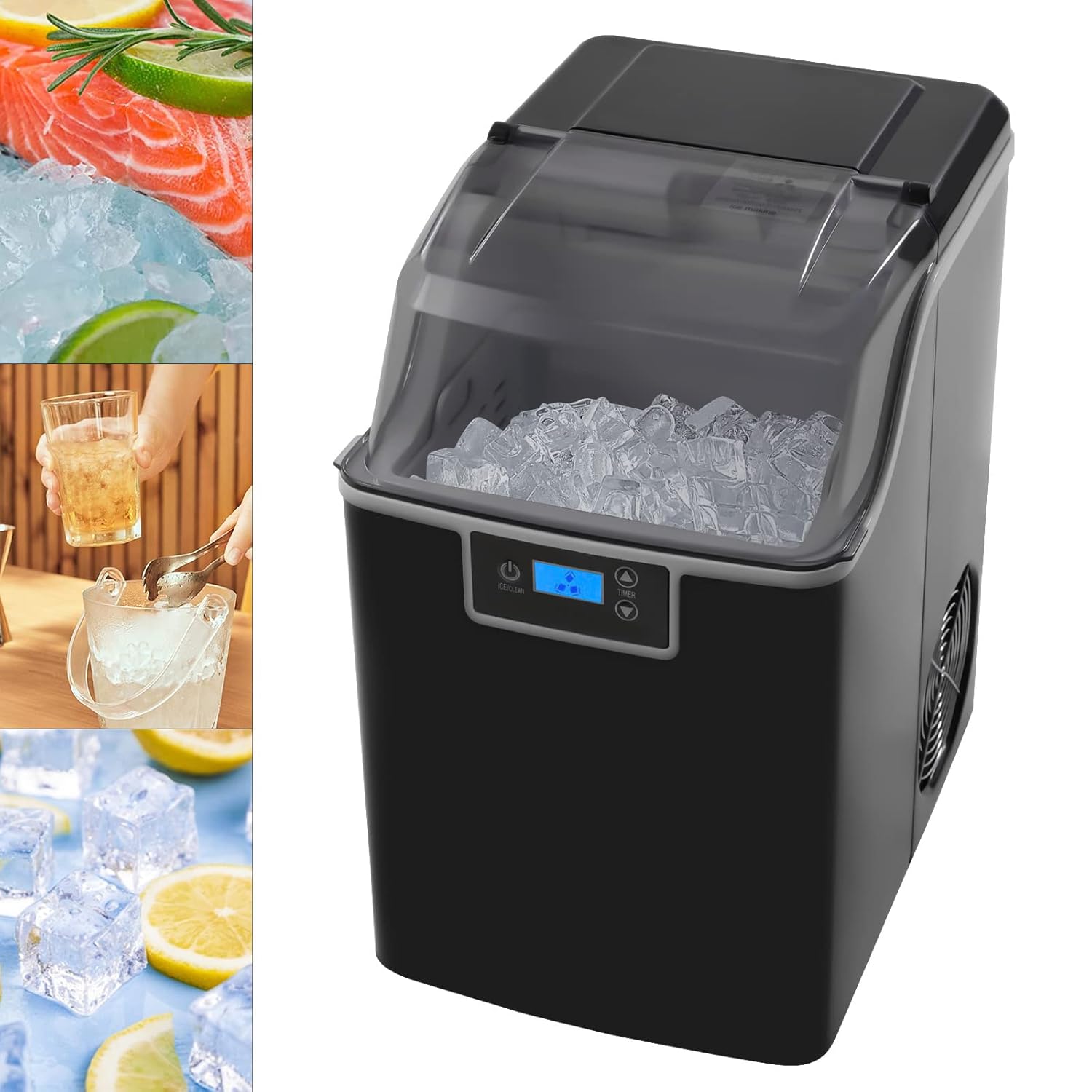Countertop Nugget Ice Maker Machine 44Lbs/Day Ice Maker