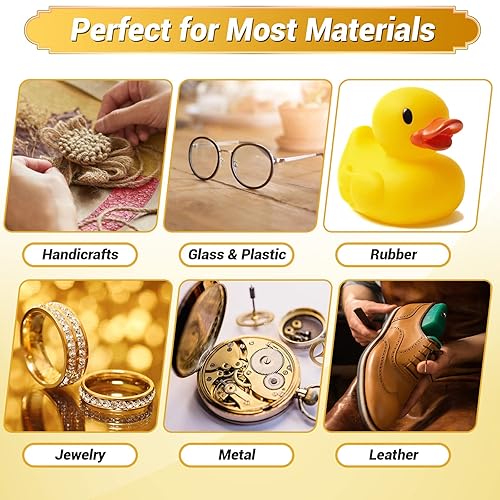 Miniatura 5 de B7000 - Pegamento para tela con puntas de precisión, adhesivo de resistencia industrial mejorado B-7000, pegamento transparente para manualidades,