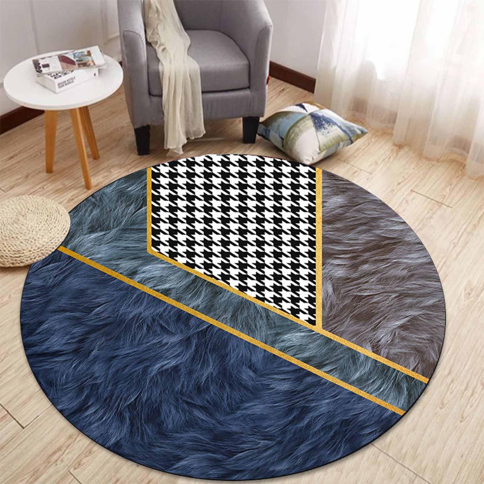 Tapis de chambre doux et résistant de 100cm idéal pour salon moderne