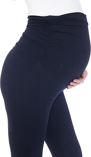 Miniatura 7 de Leggings Depot - Leggings de maternidad para mujer, sobre el vientre, mallas de yoga casuales para embarazo