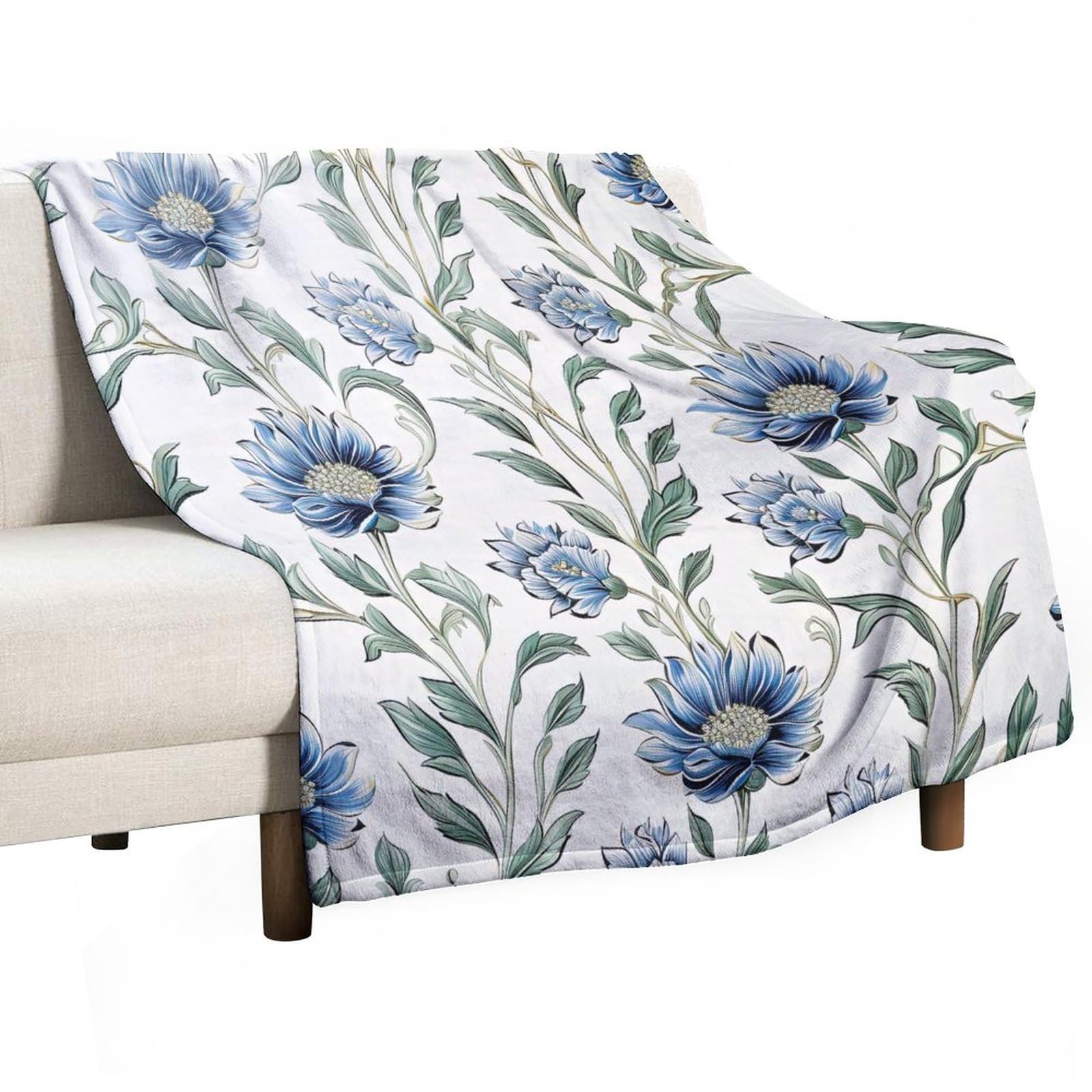 Couverture de lit personnalisée cadeau idéal pour maman et père motif bleu