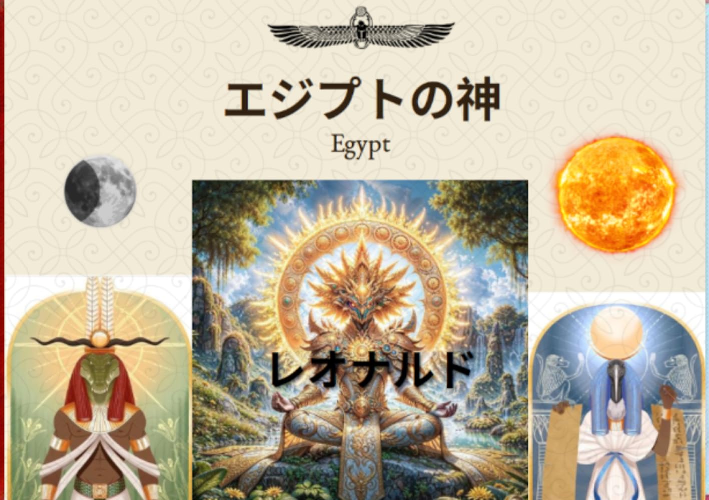 エジプトの神々: エジプトの50の神々のリスト