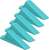 Vista 14 de Crosize Paquete de 5 topes de puerta para la parte inferior de la puerta, topes de puerta de goma de alta calidad, cuña resistente para alfombras