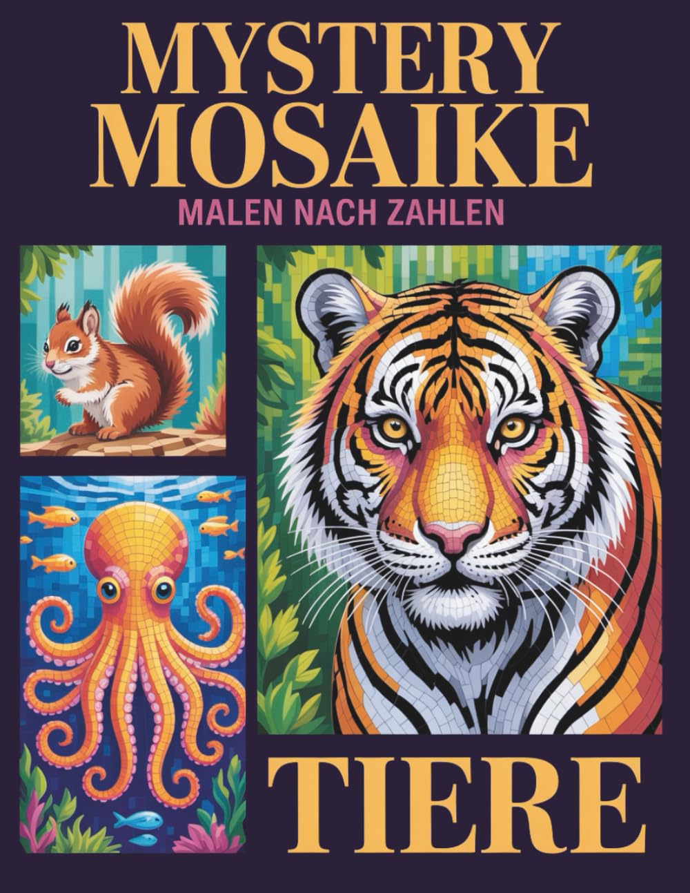 Mystery Mosaike Malen nach Zahlen: Ein kreatives Malen-nach-Zahlen-Buch mit faszinierenden Mosaikdesigns für Erwachsene