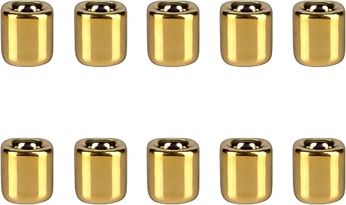 Mega Candles 10 portavelas de cerámica dorado de 12 pulgada de diámetro, ideal para lanzar campanadas, meditación, rituales, hechizos, vigilia,