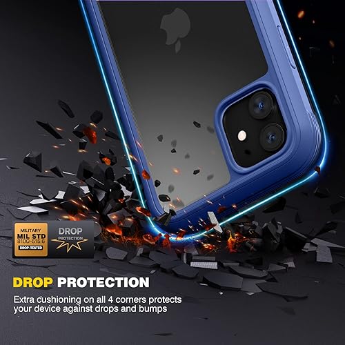 Miniatura 1050 de Diaclara - Funda diseñada para iPhone 14 Pro Max, resistente, de cuerpo completo, con protector de pantalla sensible al tacto y antiarañazos + Blanco