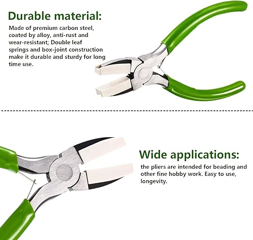 Miniatura 4 de 2 Piezas de Herramientas para Hacer Joyas, Alicates para Hacer Anillas, Alicates Joyeros 6 en 1, Alicates para Doblar Alambre, para Rebordear, Hacer