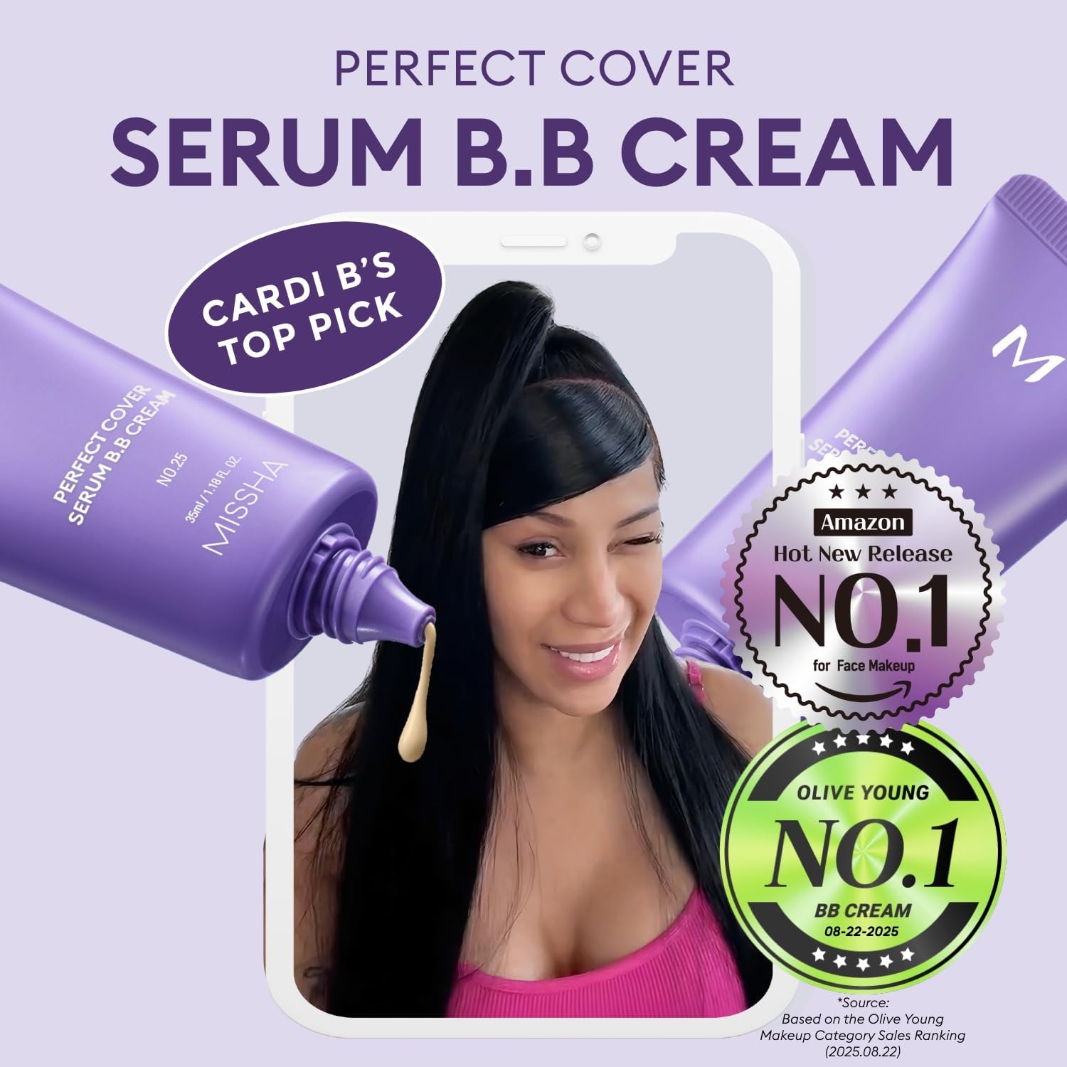 MISSHA M PERFECT COVER Sérum BB CREAM n° 23 Beige naturel, soin de la peau, hydratant, complexe de superaliments, couverture modulaire, peau de cristal, Reg