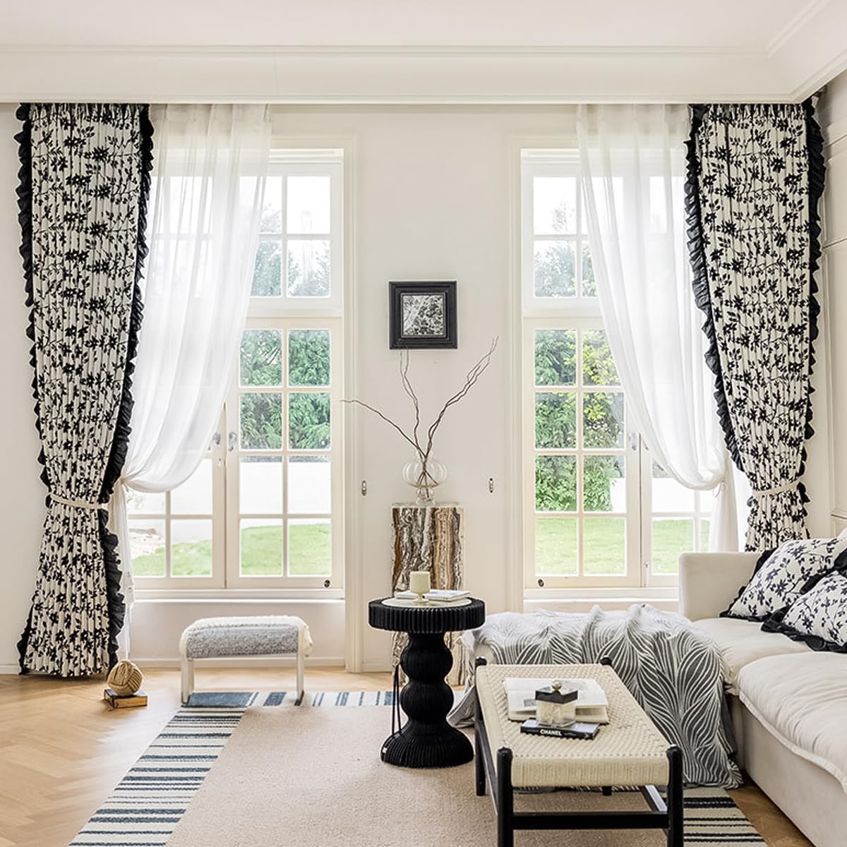 Beddinginn Boho Burlap Jacquard SemiBlackout Curtains for