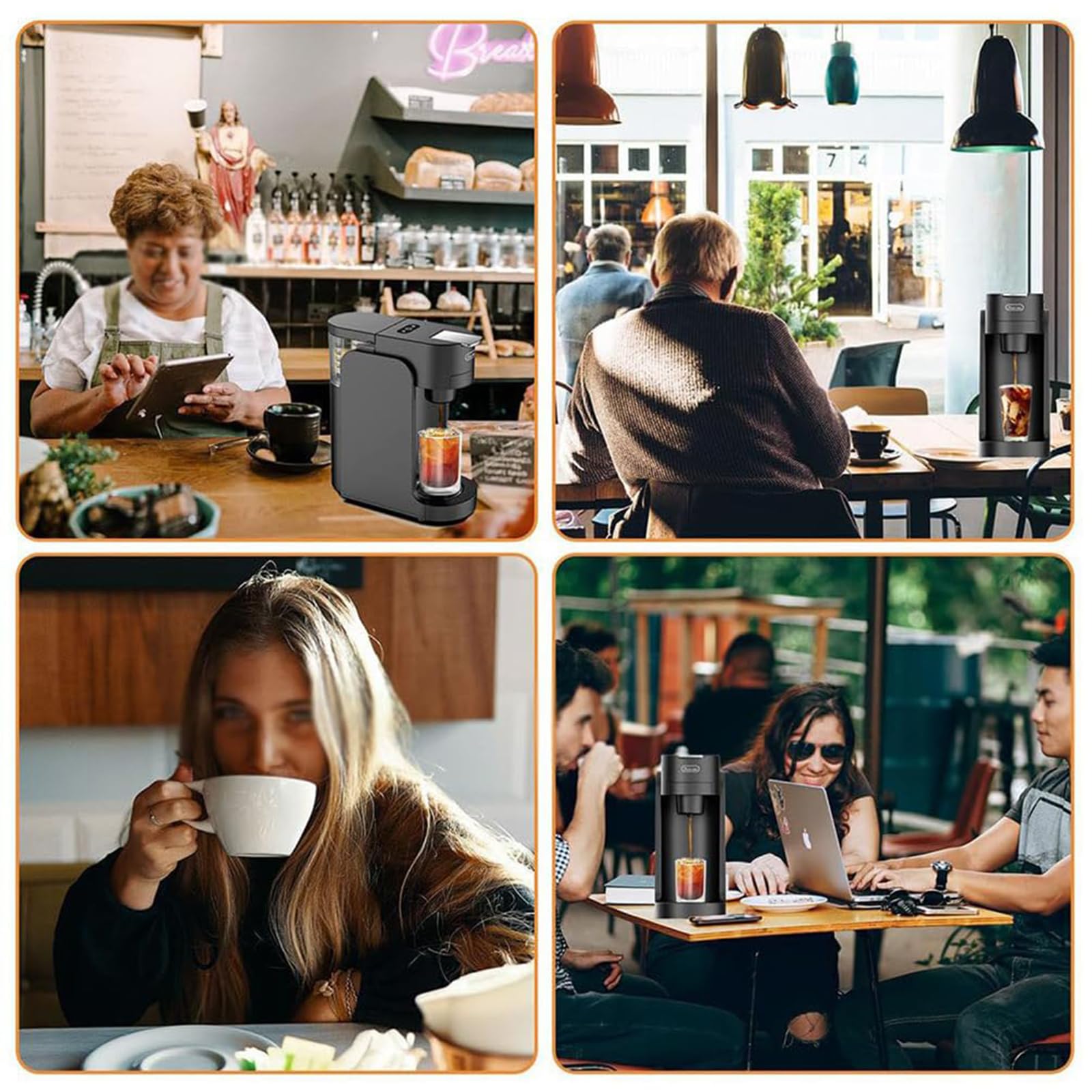 Ekspres do kawy na kapsułki, mini ekspres do espresso, inteligentny podwójny tryb, ze zbiornikiem na wodę 3000 l, 3 uchwyty na kubki z regulacją wysokości (119/143/175 mm), do kapsułek K-Cup
