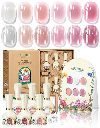 APUREE 26-Free Nail Strengthener Gel Polish Set: 64% Bio Based