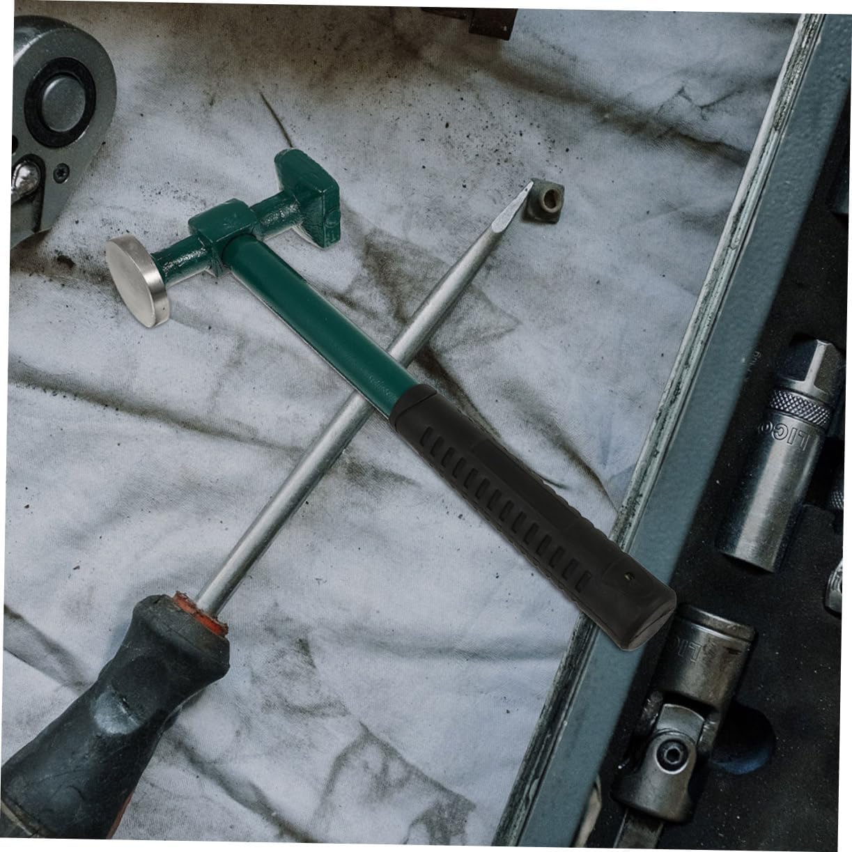 2pcs Repair Sheet Metal Hammer Dent Removal Tool with Handle for Auto Body Repair Versatile Mallet for Various Models and Damage Levels Durable and Reliable