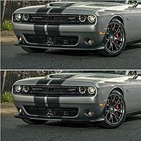 Vista 3 de Divisor Protector de Labio de Parachoques Delantero Cubierta Pieza de Repuesto para Dodge Challenger Scat Pack R/T GT SRT 2015-2023 No para Plus