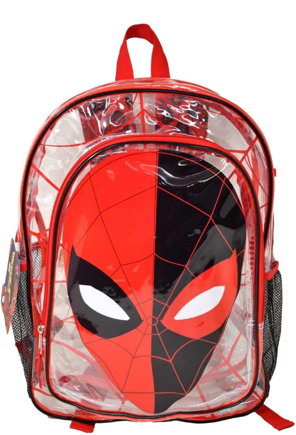 Spiderman Transparent 16" Backpack, Kid, Face, Boys