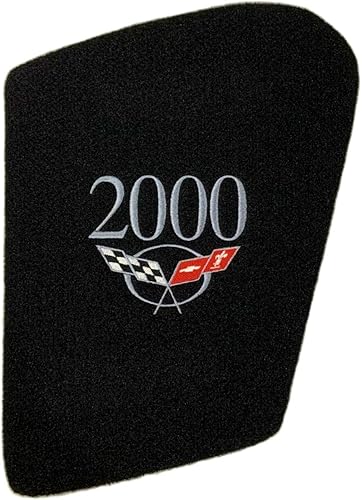 Miniatura 2 de C5 Corvette - Bandera de cruz plateada y emblema bordado del año 2000 debajo del capó