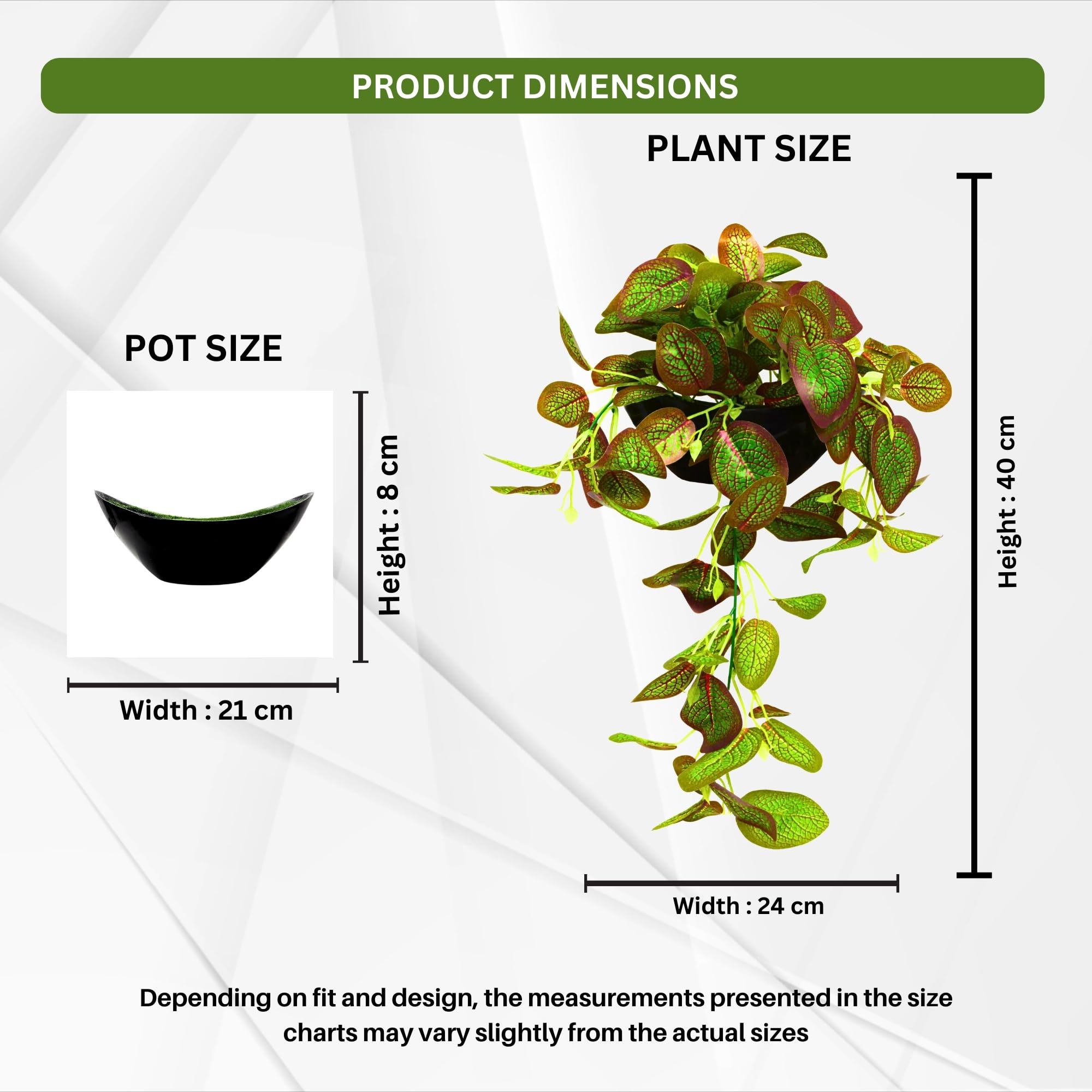 fancymart Elegant Artificial Plant Falling Leaves with Pot for Home & Office Decor – Versatile Potted Plant for Tabletop, Shelves, or Hanging Display 1