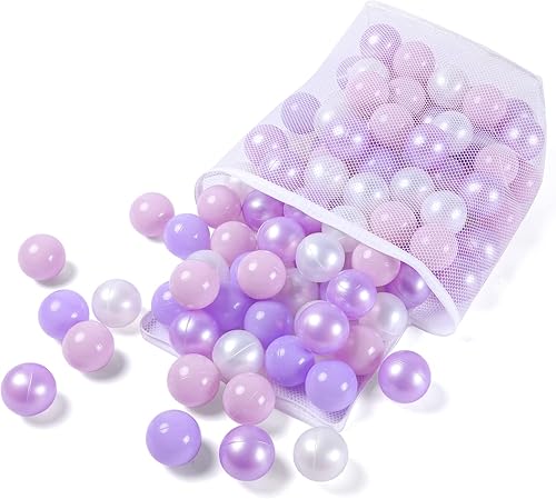 Miniatura 5 de Realhaha Pelotas para niños pequeños, paquete de 100 bolas de plástico sin BPA para bebés para juegos de pelotas de boxeo, gran regalo para niños y