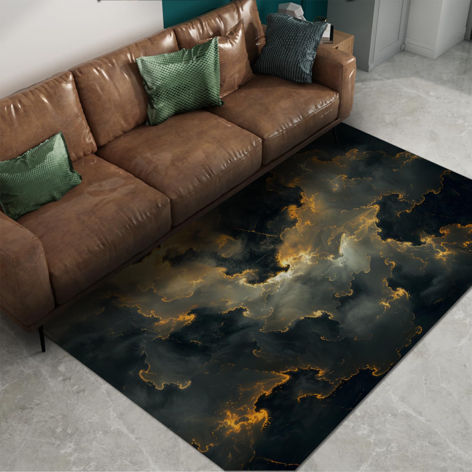 Nowoczesne luksusowe dywaniki do salonu ciemne chmury atmosfera abstrakcyjny dywan do domu biura hotelu antypoślizgowa mata wejściowa 120 x 180 cm