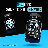 Vista 8 de Cápsulas de quercetina con bromelina de 500 mg, apoya la respuesta inmunológica, la comodidad de las articulaciones y el bienestar general