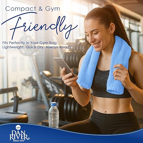 Miniatura 4 de DAN RIVER 6-Pack Premium Hand Towels (16x28 Inches) - 100% Cotton, Ultra Soft, Lightweight, Highly Absorbent Towels for Bathroom, Spa, Gym, Salon