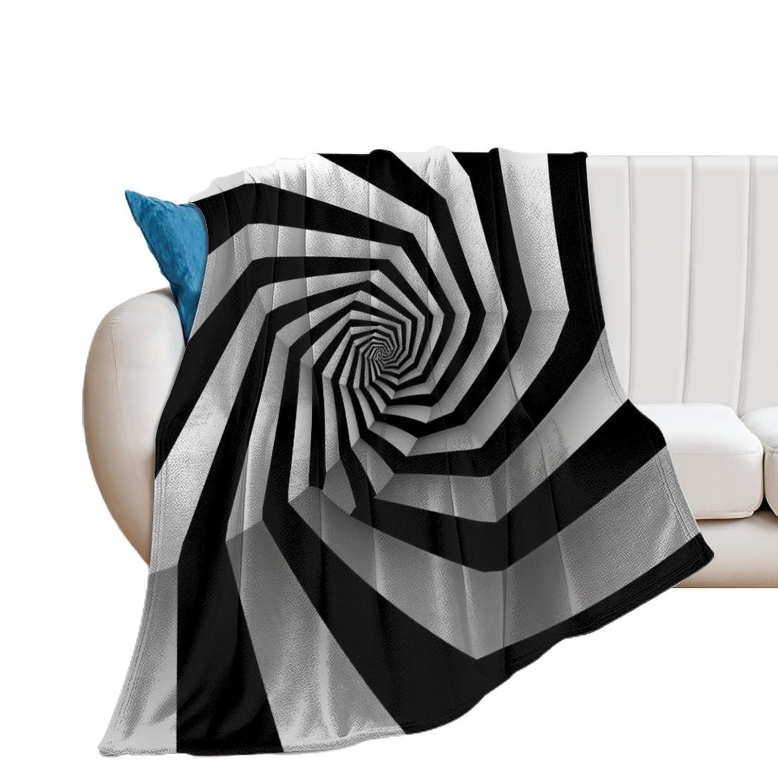 Couverture flanelle 130x150cm plaid canapé lit imprimé géométrique