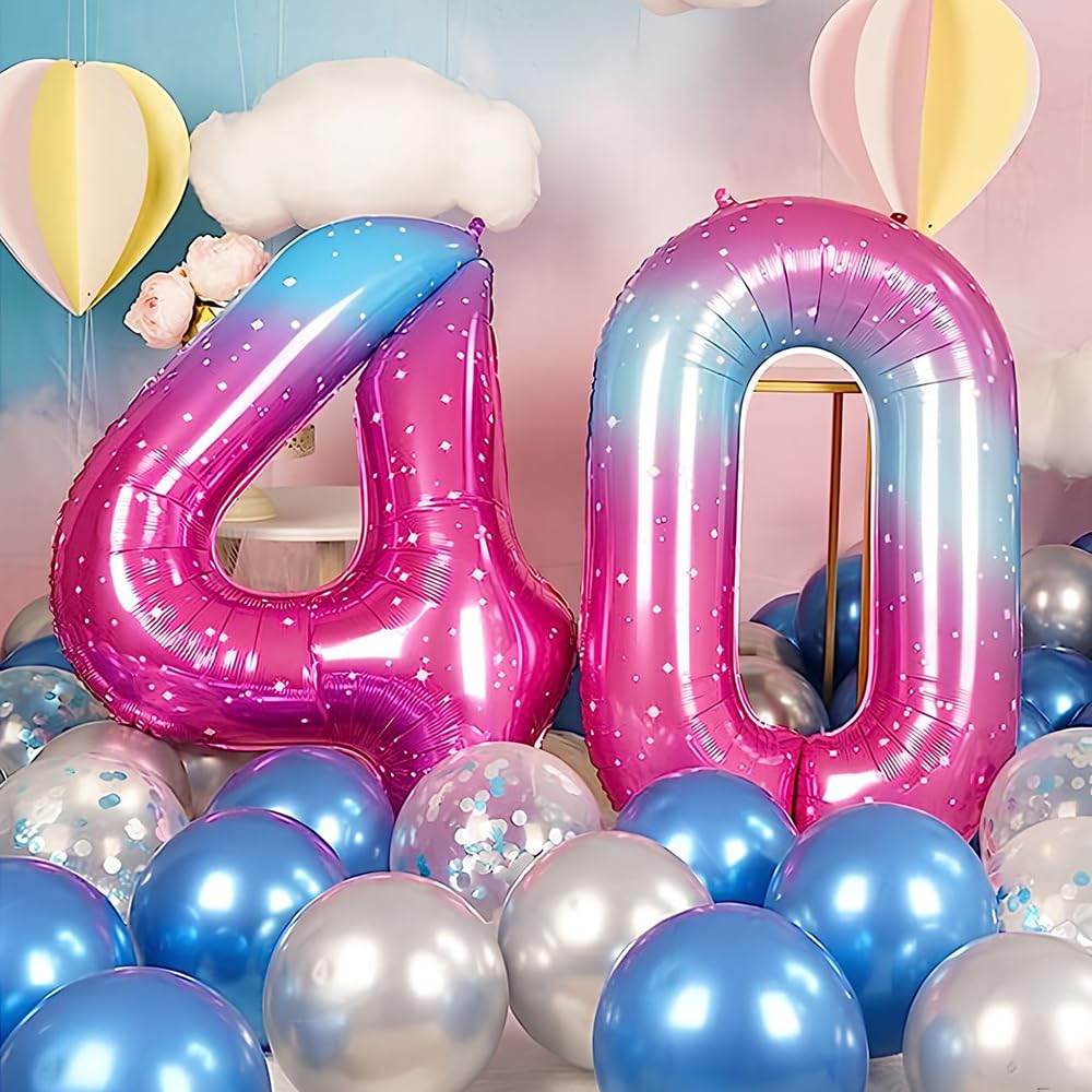 Globos Con Número De 32 Pulgadas Decoración De Fiesta De Cumpleaños