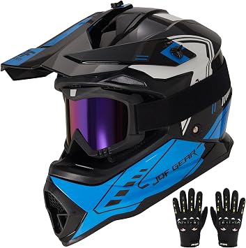 Adult Dirt Bike Helmet DOT Approved Full Face Motocross ATV Off Road Helmet WS-901 for Men Women with Goggles Gloves UTV MX Dirtbike