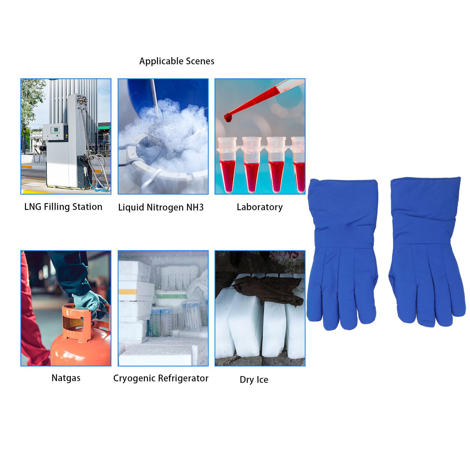 Kryogene Handschuhe kaltes Frostschutzmittel für Labor Industrial 42 cm