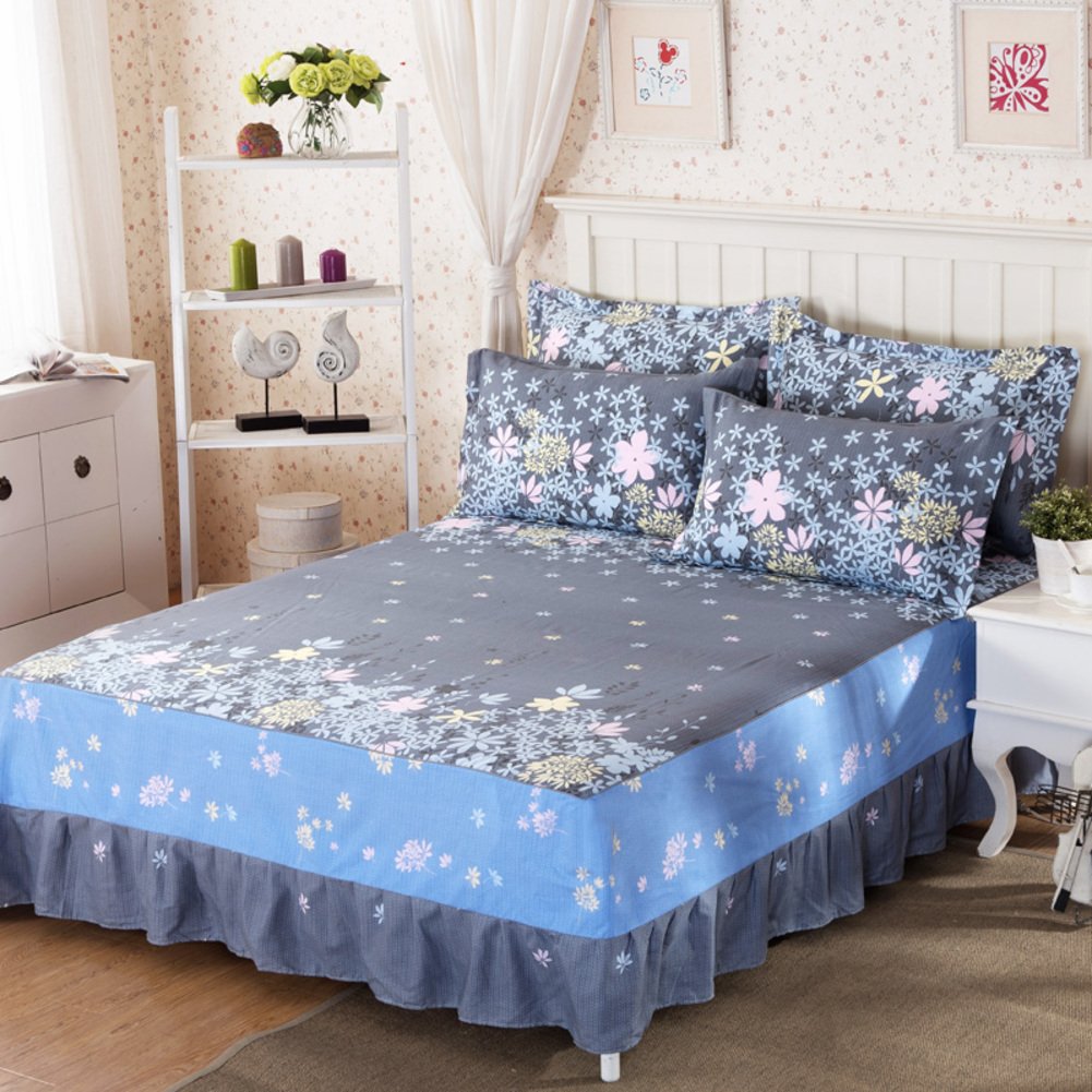 Jupe de lit couvre-lit en coton drap housse dessin animé enfant 120x200cm