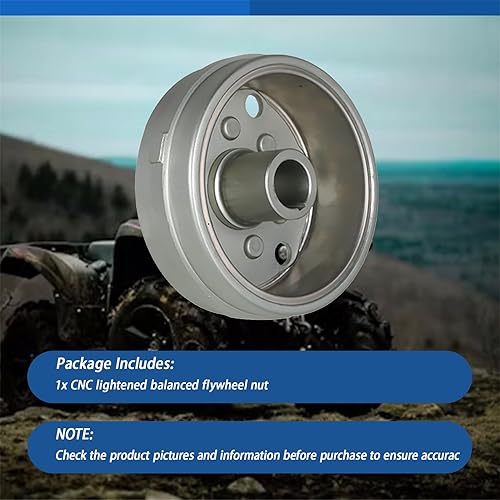 Miniatura 5 de WFLNHB Reemplazo de tuerca de volante aligerado/equilibrado CNC para Yamaha Banshee YFZ350 1987-2006