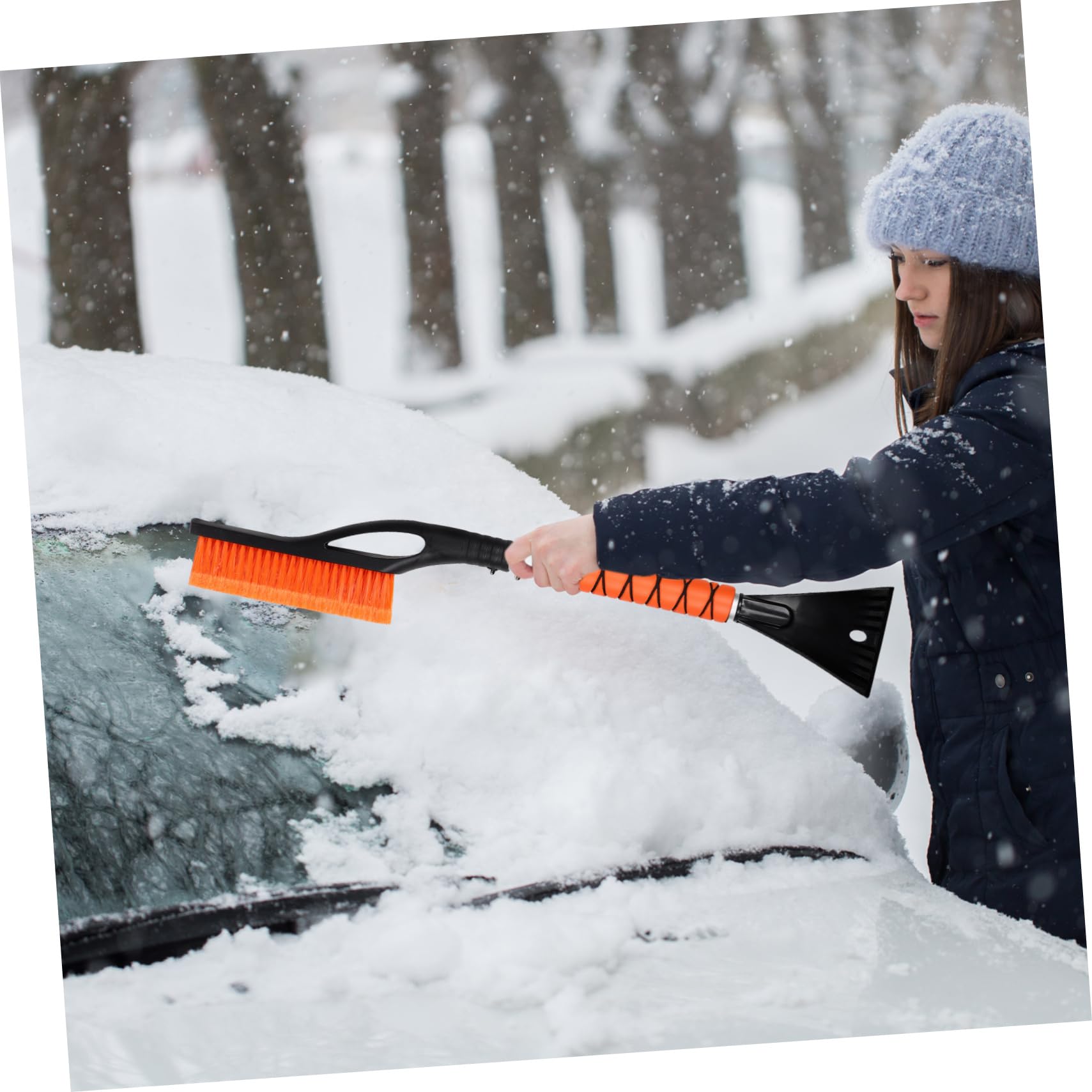 Abaodam Raschietto Ghiaccio Estensibile 2pezzi per Auto e Veicoli Spazzola Neve in ABS+pp per Rimozione Ghiaccio e Neve in Inverno