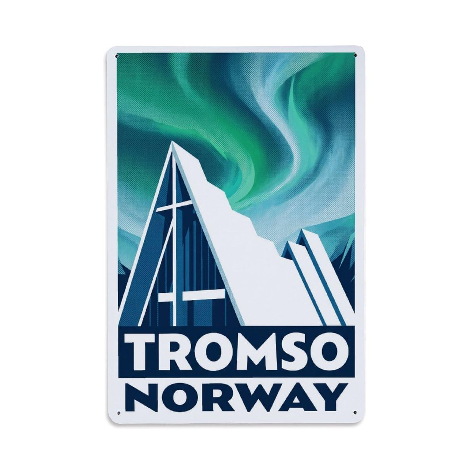 Retro Norway Tromso Travel Metal Tin Sign