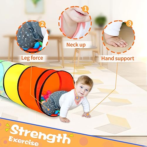 Miniatura 2 de GeerWest Túnel para niños pequeños para niños, juguete de túnel desplegable para niños y perros, juego en interiores y exteriores, regalos para