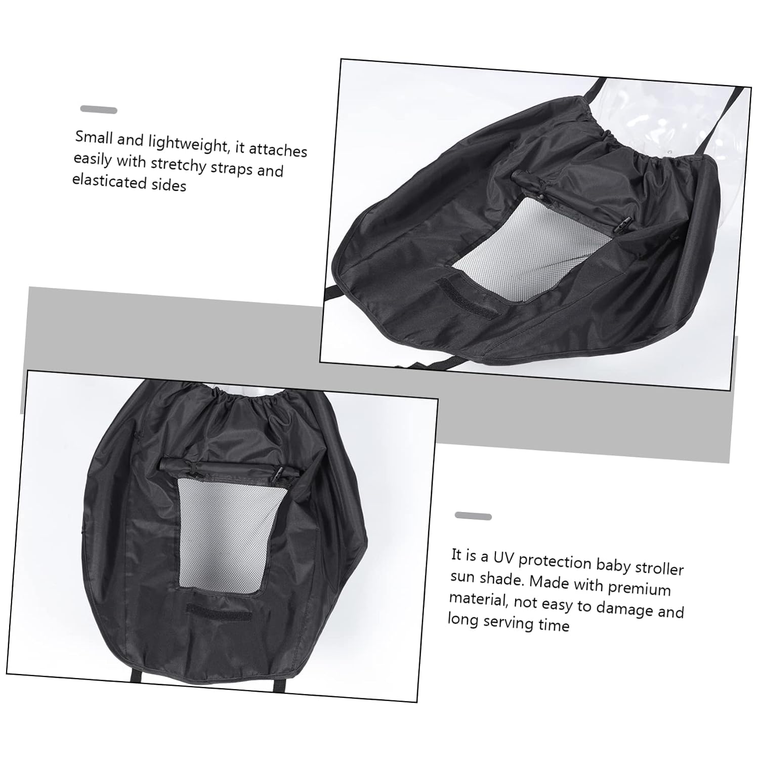 Milisten Universal Baby Stroller Sunshade Canopy Cover Waterproof Breathable Sunshade Rain Protection for Infants Compatible Most Strollers