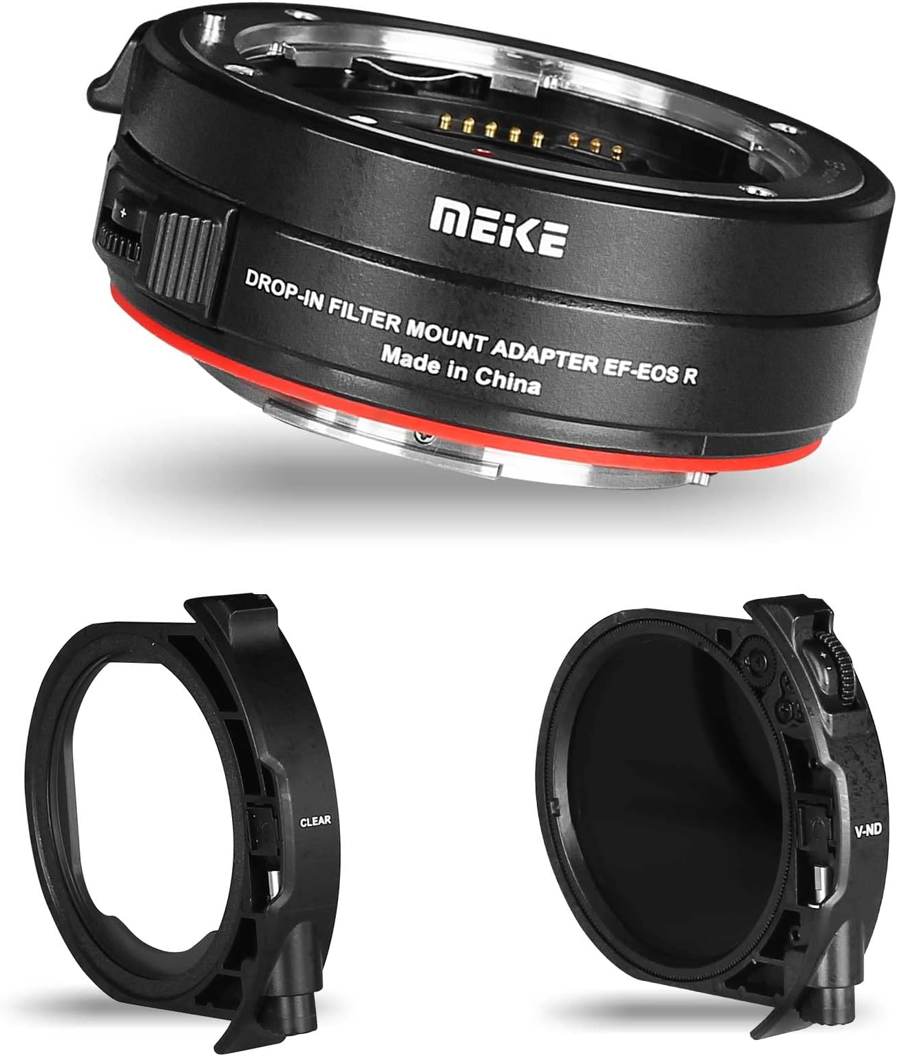 Meike MK-EFTR-C Metal Auto-Focus Mount Lens Adapter with Drop-in Filters for Canon EF/EF-S Lenses to Canon EOS R and EOS RP Cameras…