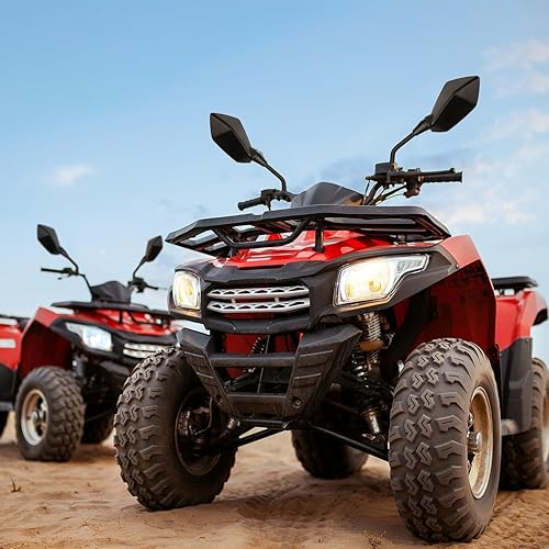 Miniatura 4 de Espejos de motocicleta para ATV, montaje de manillar de 7/8 pulgadas, perno roscado de 0.315 pulgadas, 0.394 pulgadas, compatible con motocicletas,