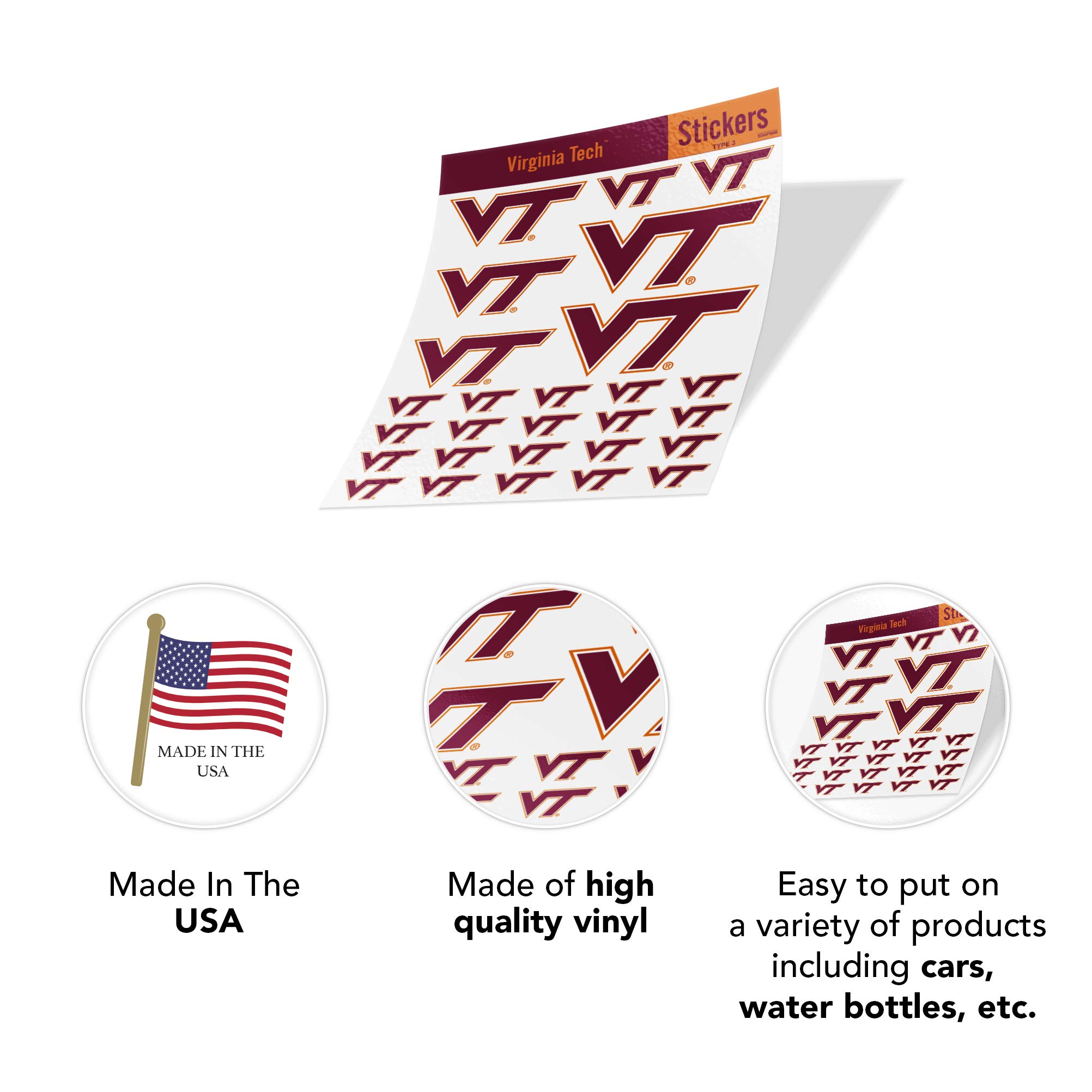 University Of Virginia NCAA Sticker Decal Sheet - For Laptop, Water Bottle, Car 2 thumbnail image