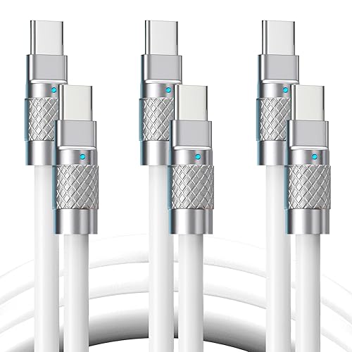 Vista 17 de Statik TsumoCharge - Cable USB C a USB C de 100 W de carga rápida, silicona resistente e irrompible, soporta transferencia de datos cable tipo C a